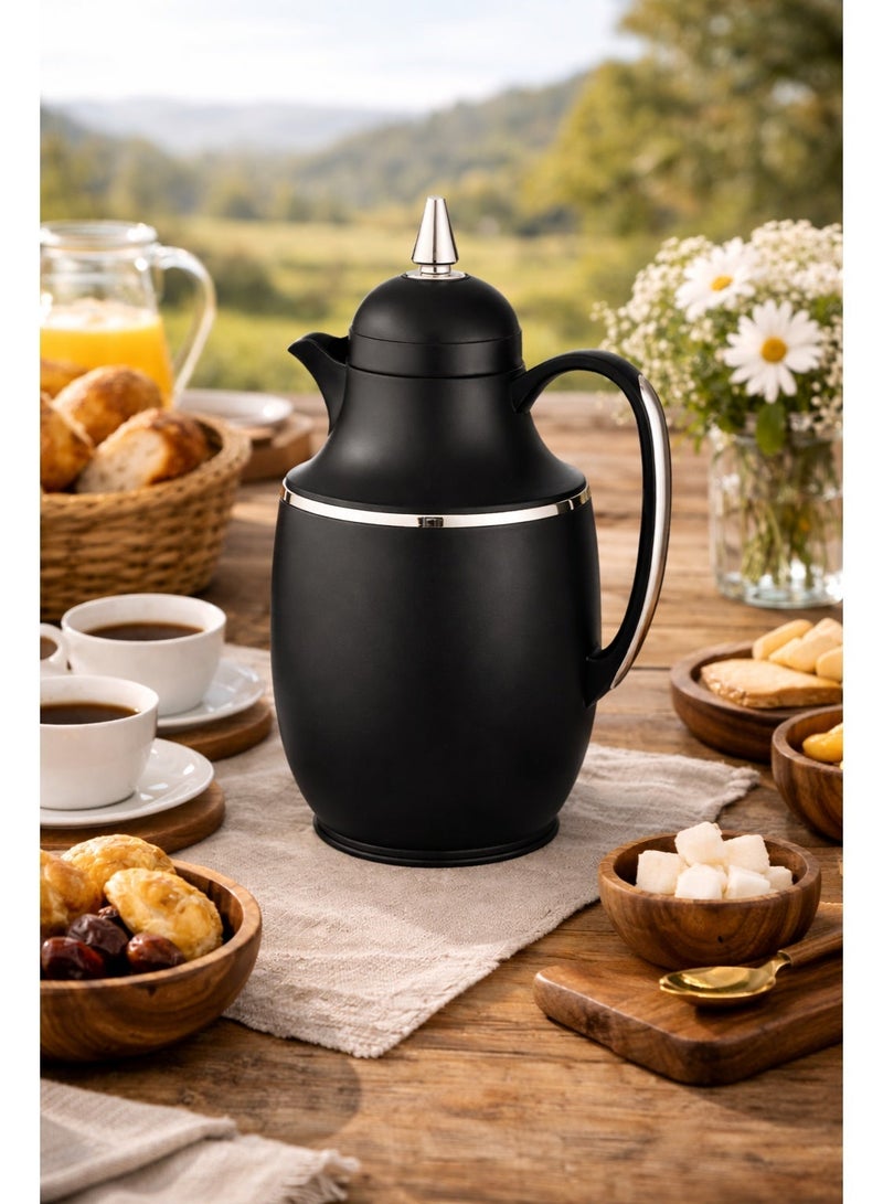 Host ☕ HOST Thermal Hospitality Thermos – Luxurious Black Design | 1 Liter Capacity | Ideal for Arabic Coffee and Tea - Image 1