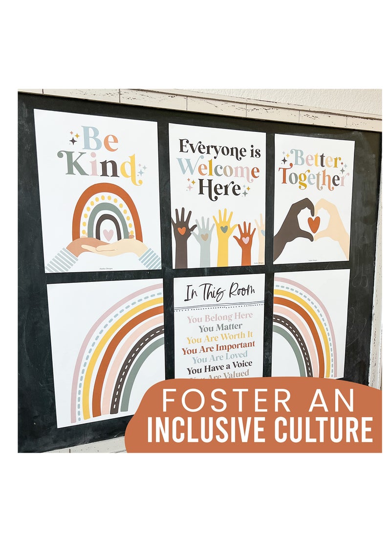 Diversity Posters, 6 Pack Multicultural Classroom Decor for Teachers, Colorful Posters for Elementary Education, Ideal for Promoting Inclusivity and Diversity - Image 4