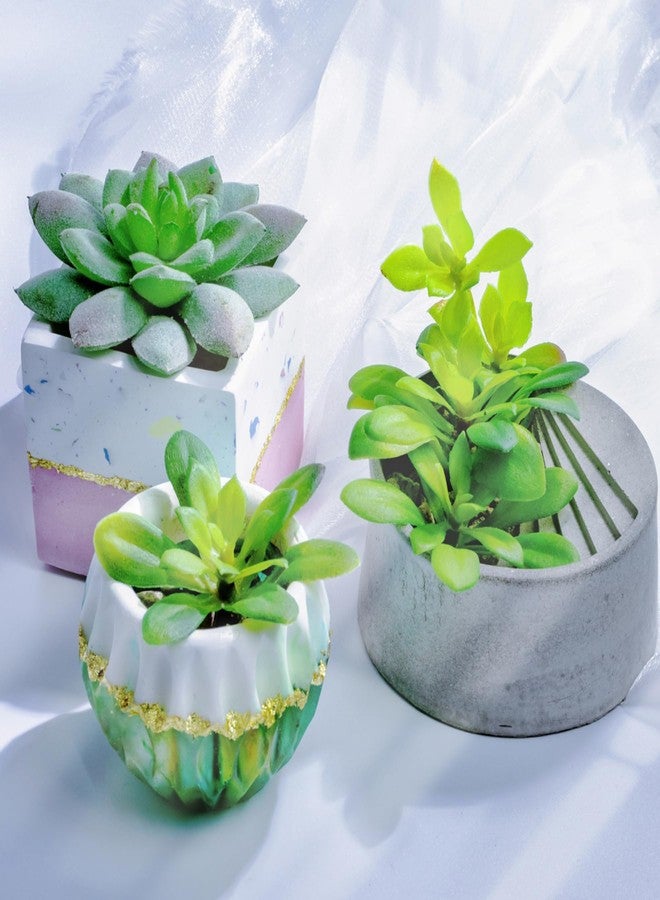 FUNSHOWCASE Flower Pot with Drainage Hole Silicone Molds 3-Count Triangle & Owl & Urban Chic, for Epoxy Resin Concrete Clay Succulent Planter Bowl Ashtray Candle Soap Pen Holder - Image 4