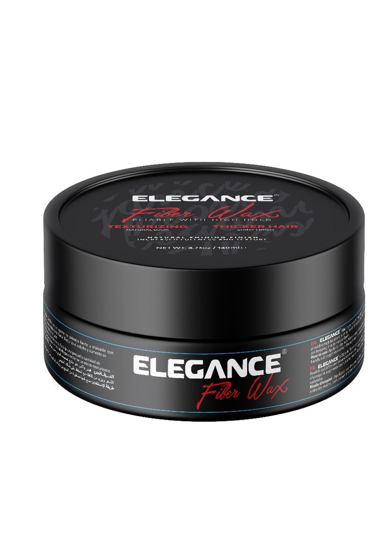 Elegance - Elegance-E Series Fiber Wax 140ml: Strong Hold, Texturizing, Clear Formula, Adds Thickness, Residue-Free - Image 1