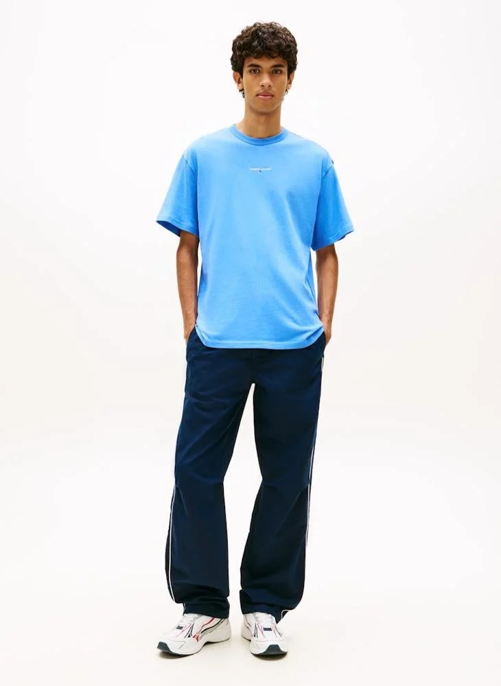 TOMMY JEANS  Linear Logo Embroidery Relaxed T-Shirt for Men | Best Price UAE