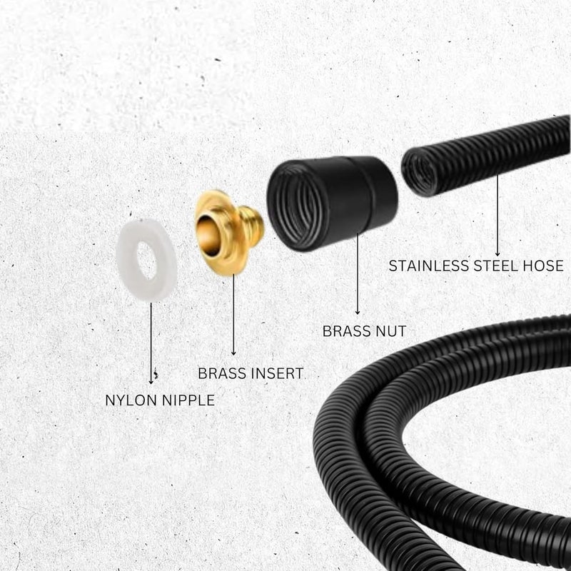 Shower Ruler (Shower Headset Hose 150cm (Black))) - Image 2