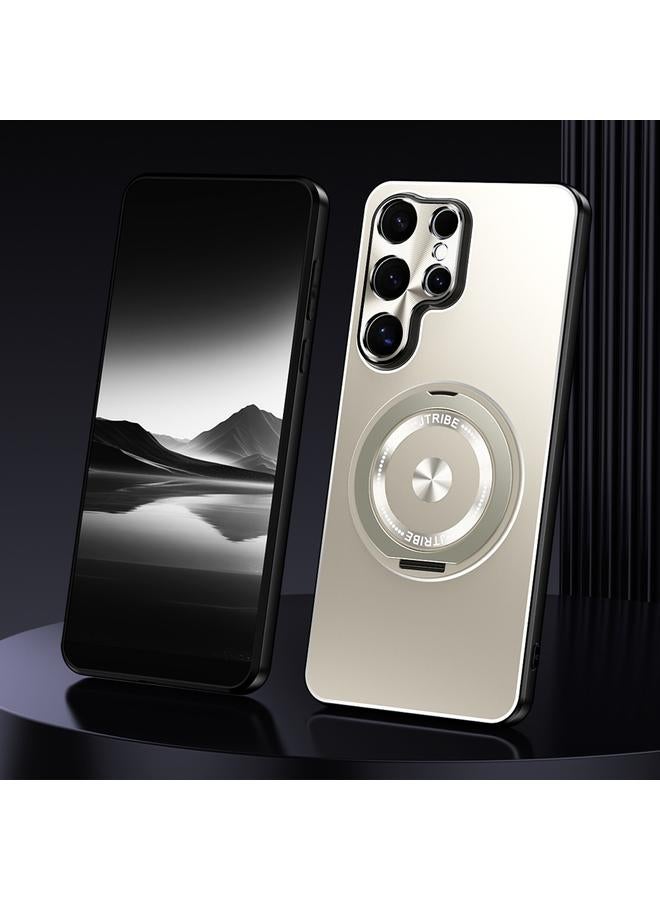 S-TOP Case For Samsung Galaxy S23 Ultra 5G Rotating Holder Frosted Metal Phone Case - Image 1