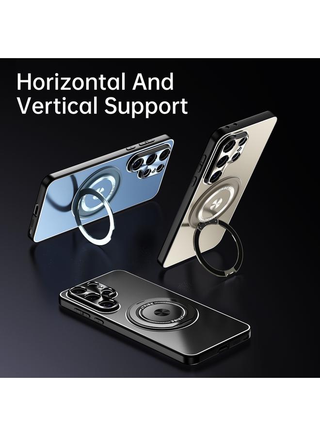 S-TOP Case For Samsung Galaxy S23 Ultra 5G Rotating Holder Frosted Metal Phone Case - Image 2