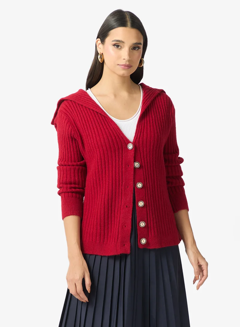 ELLA Fitted Button Down Sweater