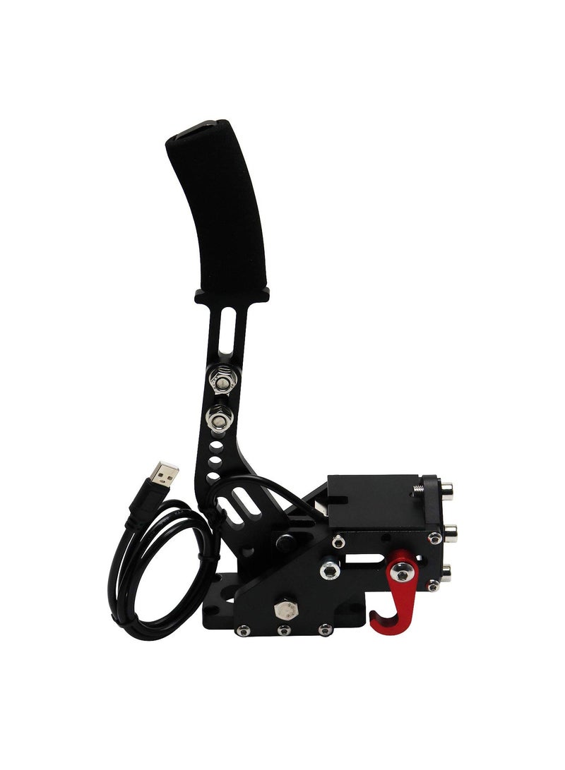 FlashHawk 16-bit Sim Handbrake for PC Windows Sim Racing Games USB Handbrake for G25 G27 G29 G920 G923 for Thrustmaster T500 T300 with Handle Grip USB Cable (PC System only) - Image 5