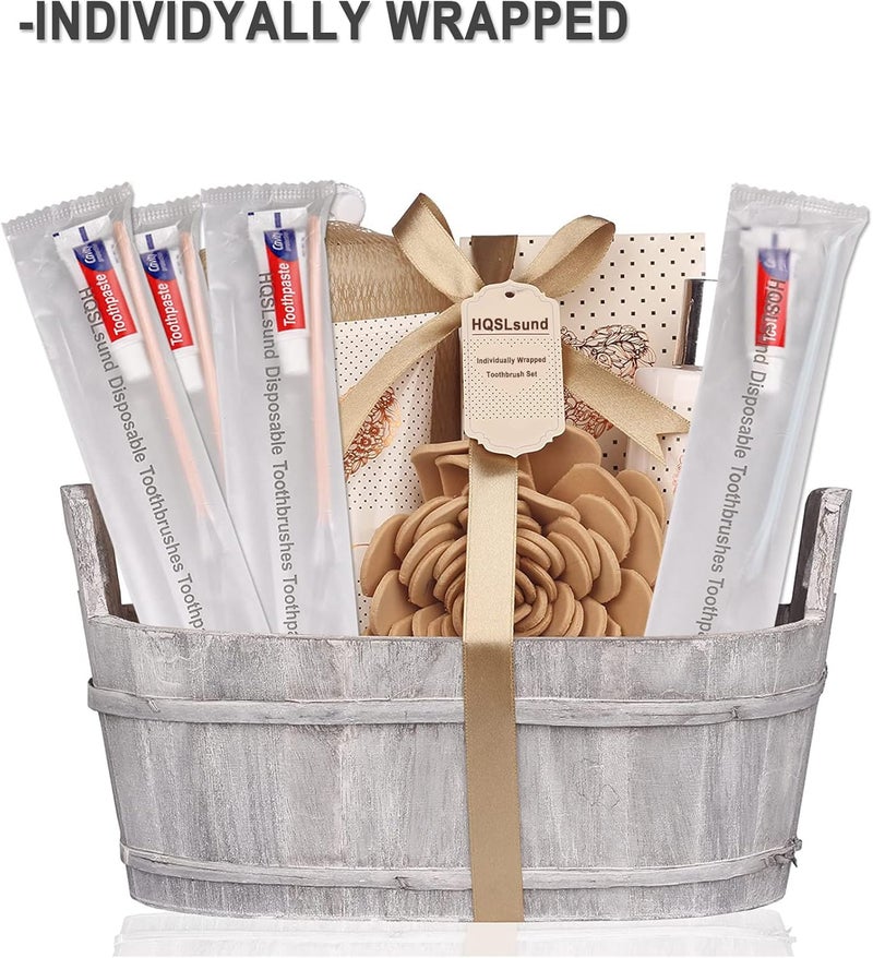 HQSLsund 100 Pack Disposable Toothbrushes with Toothpaste Individually Wrapped, Travel Toothbrushes Bulk, Soft Bristle, 2 Colors, Travel Toothbrush Kit - Image 5