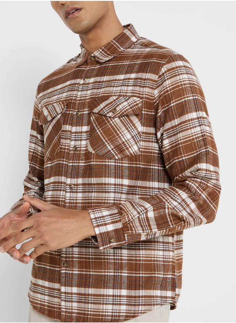 برايف سول Long Sleeve Checked Shirt