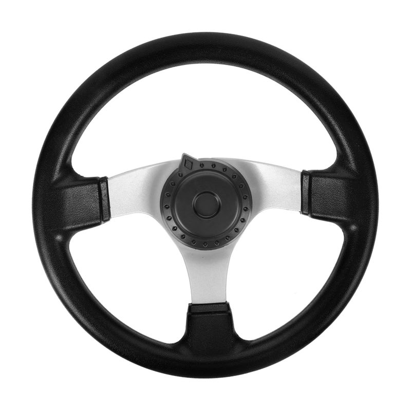 PU Steering Wheel For Go Kart Durable Steering Wheel Replacement Compatible With Modified ATVs Black - Image 2