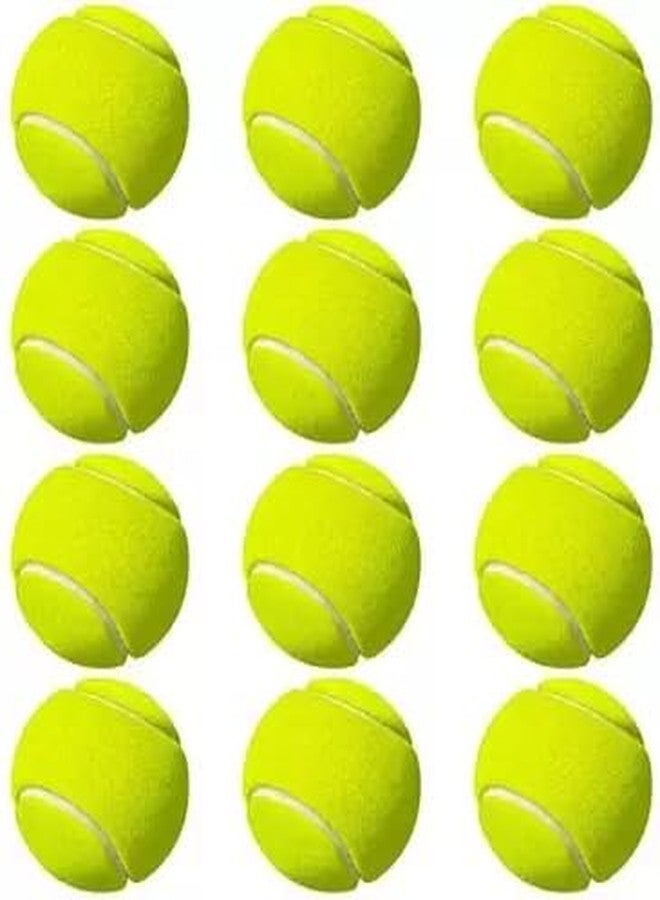 KAVYARA Rubber Super Bounce Tennis Ball - Lightweight & Durable for Tennis Courts and Cricket Tournaments - Ideal for All Matches (Pack of 12) - Image 1