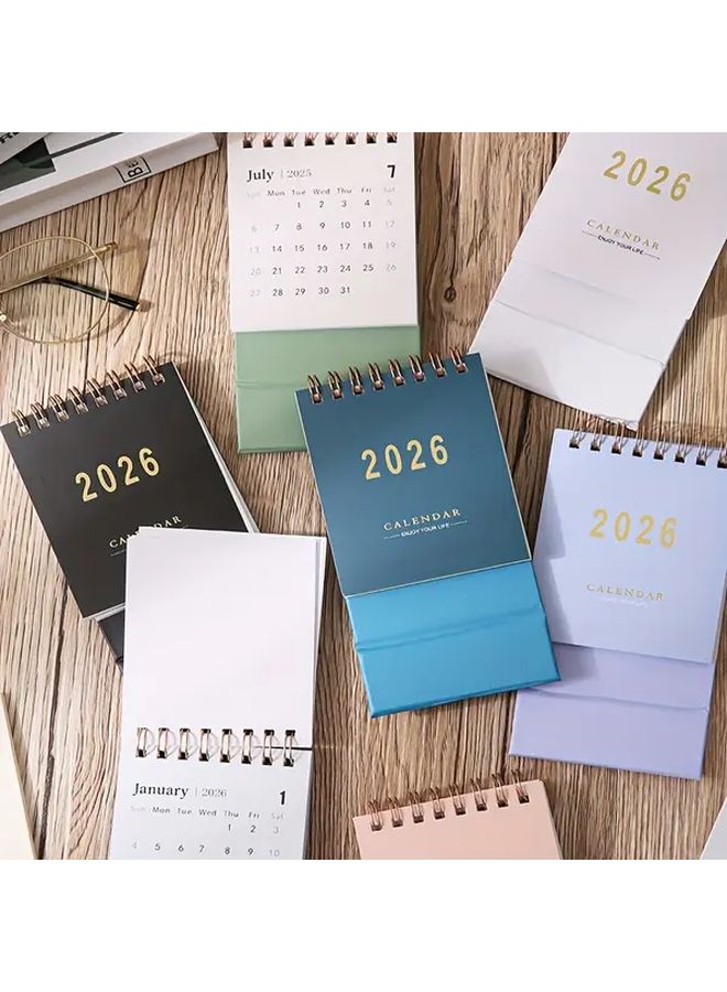 2026 Mini Desk Calendar Black Monthly Weekly Planner Thick 250g Paper - Image 5
