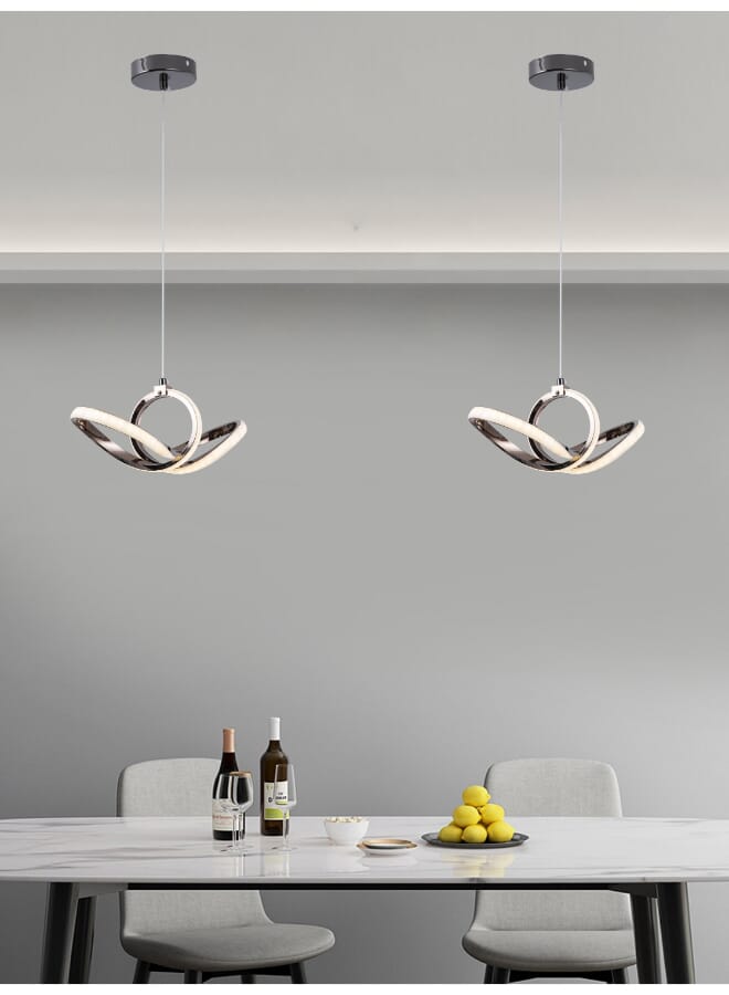 بيست باور ثريا سقف ليد حديثة 6546-1 - 3 مستويات إضاءة، 24 واط، ارتفاع قابل للتعديل (130 سم) - مصباح معلق أنيق لغرفة الطعام والمعيشة والنوم - Image 2