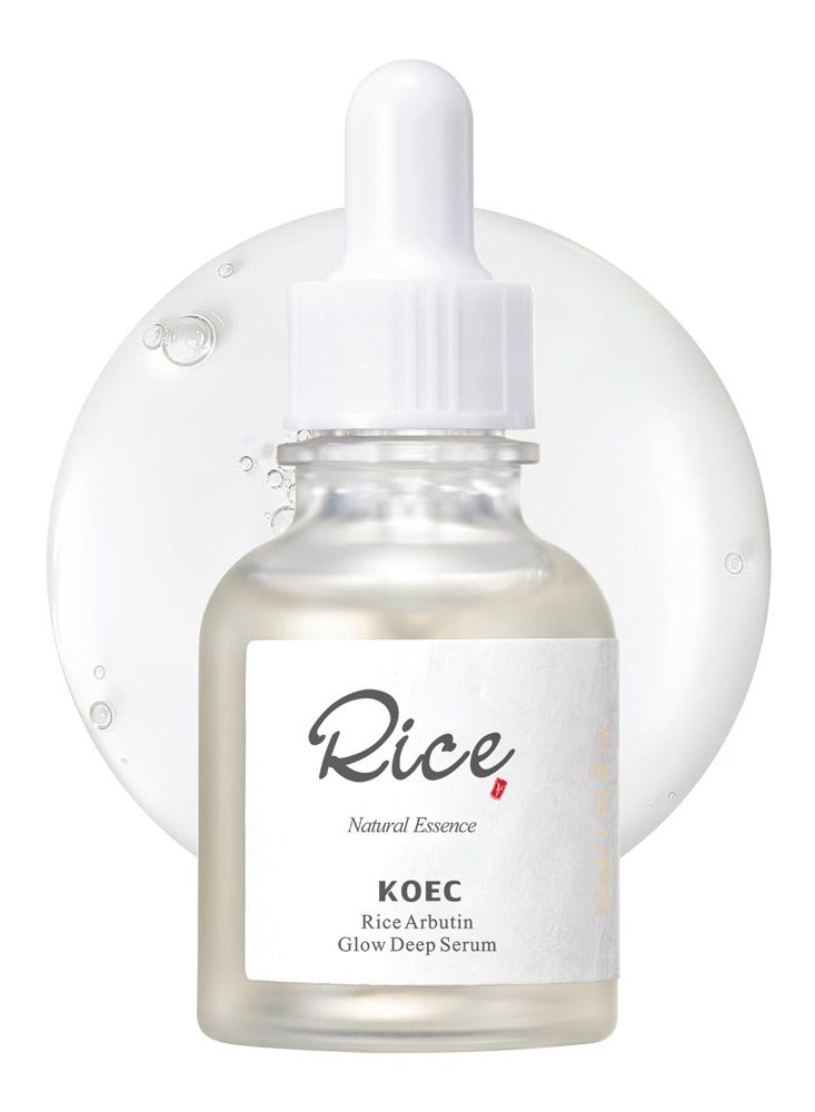 KOEC Rice Daily Serum, Korean Skincare Facial Essence for Glow Glass Skin, Fermented Natural Rice Water Milk for Face, Pore Minimizing, Deep Hydrating, Dark Spot Correcting, 30ML  - Image 1