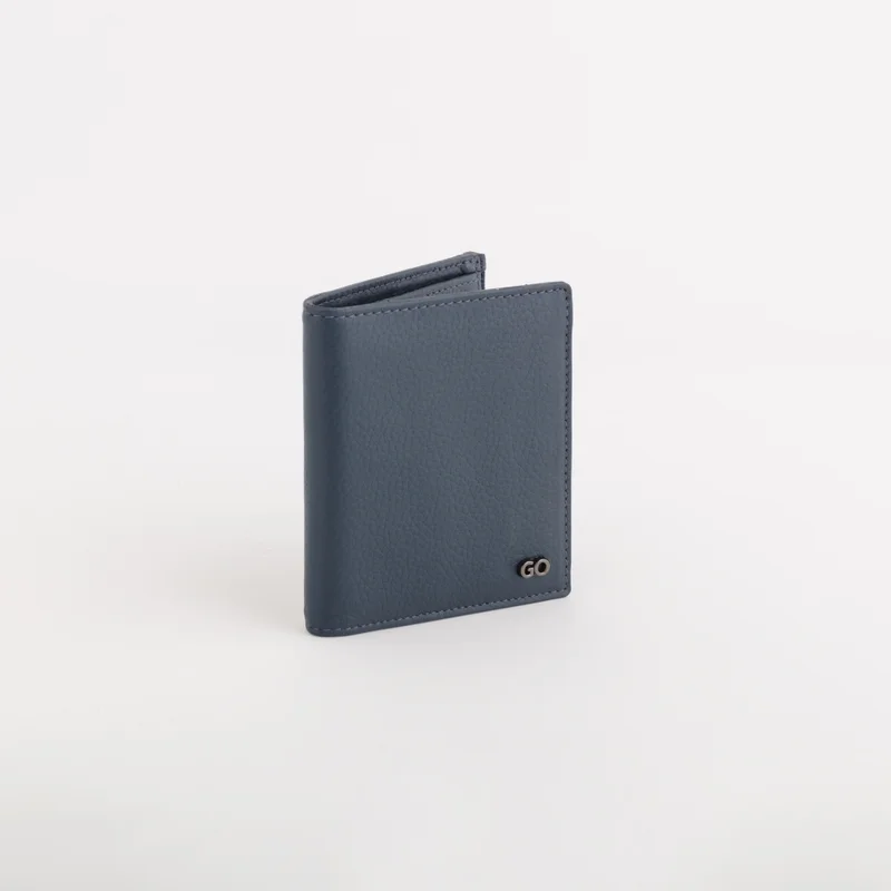 كاربيزا Leather Wallet Mark Navy Blue