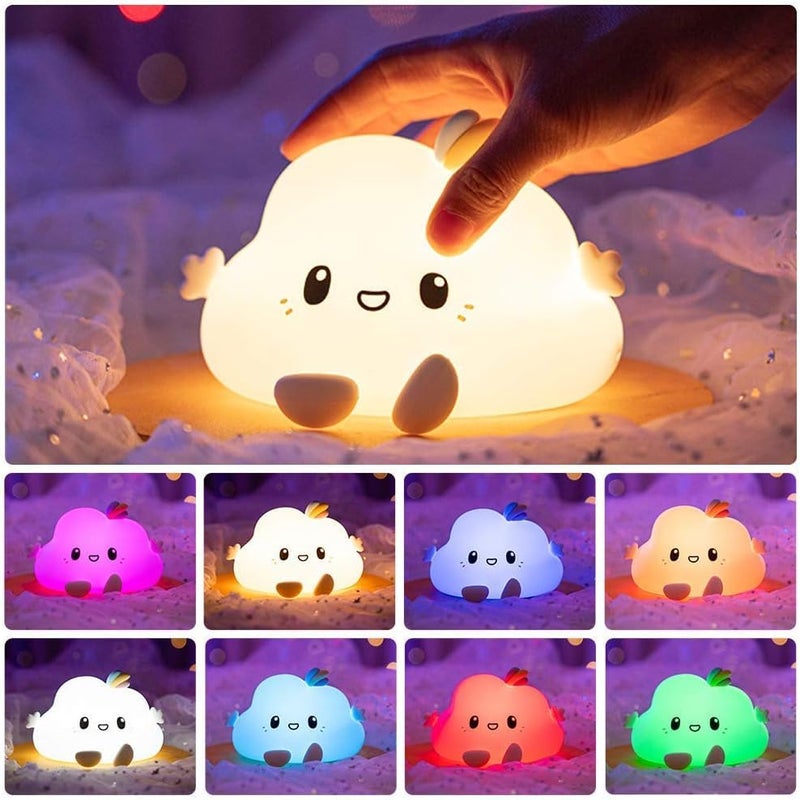 Desidiya® Cloud Rechargeable Silicone Night Lamp - Cloud LED Night Lamp, Kids Night Light, Nursery Decor, Birthday Gift, Silicone LED Light - Image 2