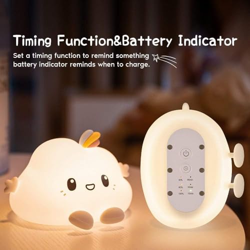 Desidiya® Cloud Rechargeable Silicone Night Lamp - Cloud LED Night Lamp, Kids Night Light, Nursery Decor, Birthday Gift, Silicone LED Light - Image 4