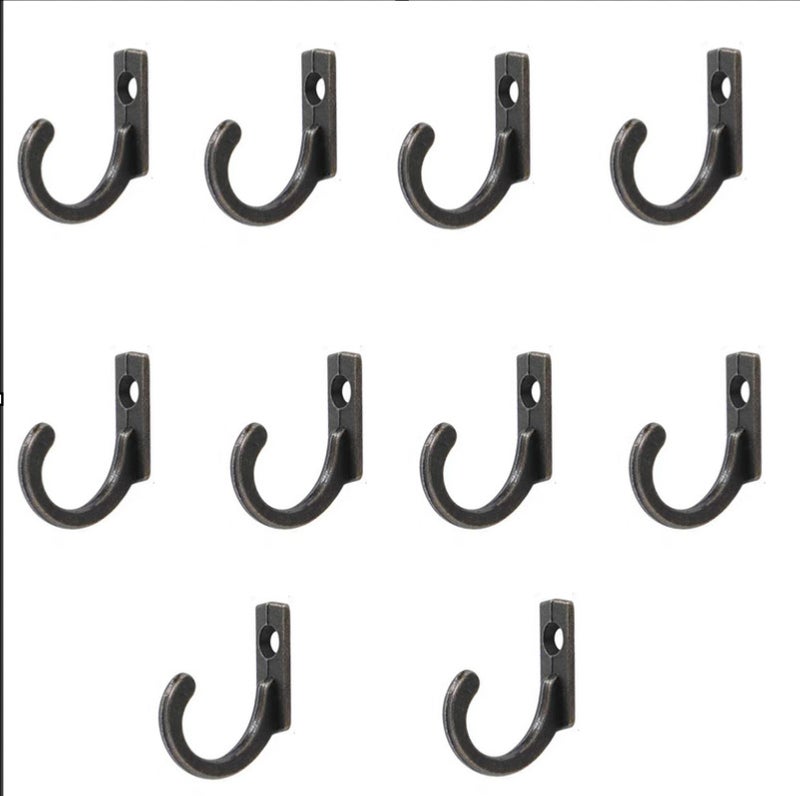general Zinc Alloy Single Coat Hook Antique Style Wall Mount for Clothes Scarves - Image 1
