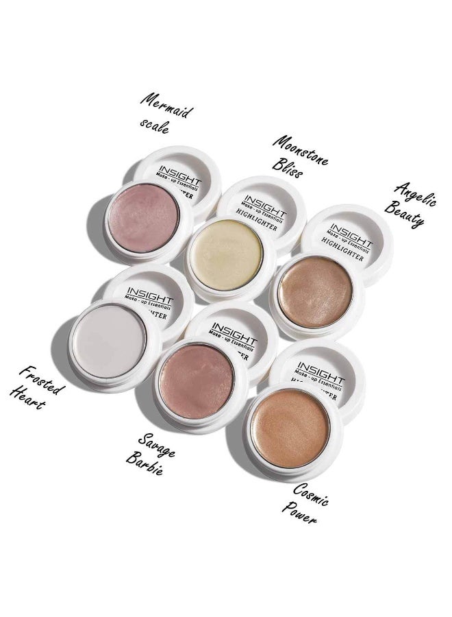 INSIGHT Glitter Makeup Highlighter - Frosted Heart|Creamy Formula|Blends Easy|Light Weight |Long Lasting - 3.5gm - Image 3