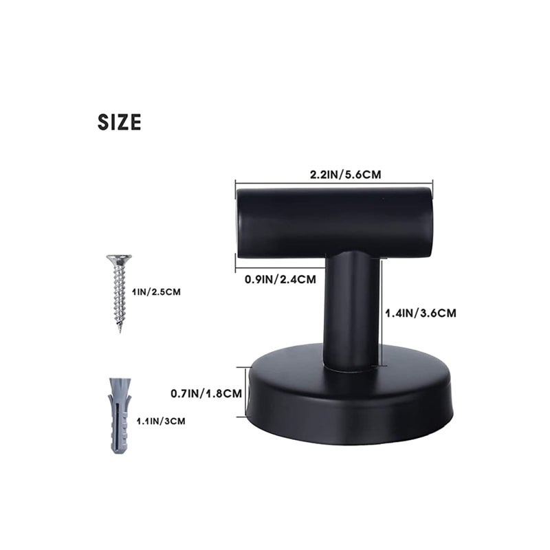 Barakah Wall Towel Hooks Coat Hook Bathroom Matte Black Robe 304 Stainless Steel Heavy Duty Door Hanger Towel Robe Clothes Cabinet Closet Sponges Hook Bathroom Bedroom Kitchen Hotel Pool 4 Packs - Image 3