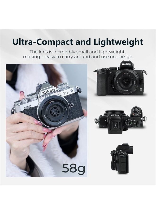 7artisans - 18mm F6.3 II UFO Lens, Compatible with APS-C Nikon Z-Mount Cameras Z50 ZFC Z30 and Z5 Z6 Z7 Z6II Z9 Under APS-C Mode - Image 1