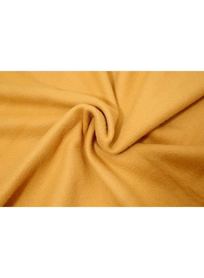 Goyal's Modern Solid/Plain All Season Polar Fleece Double Bed Blanket with Premium Satan Border 500 TC, 90x90 Inches - Camel - Image 3