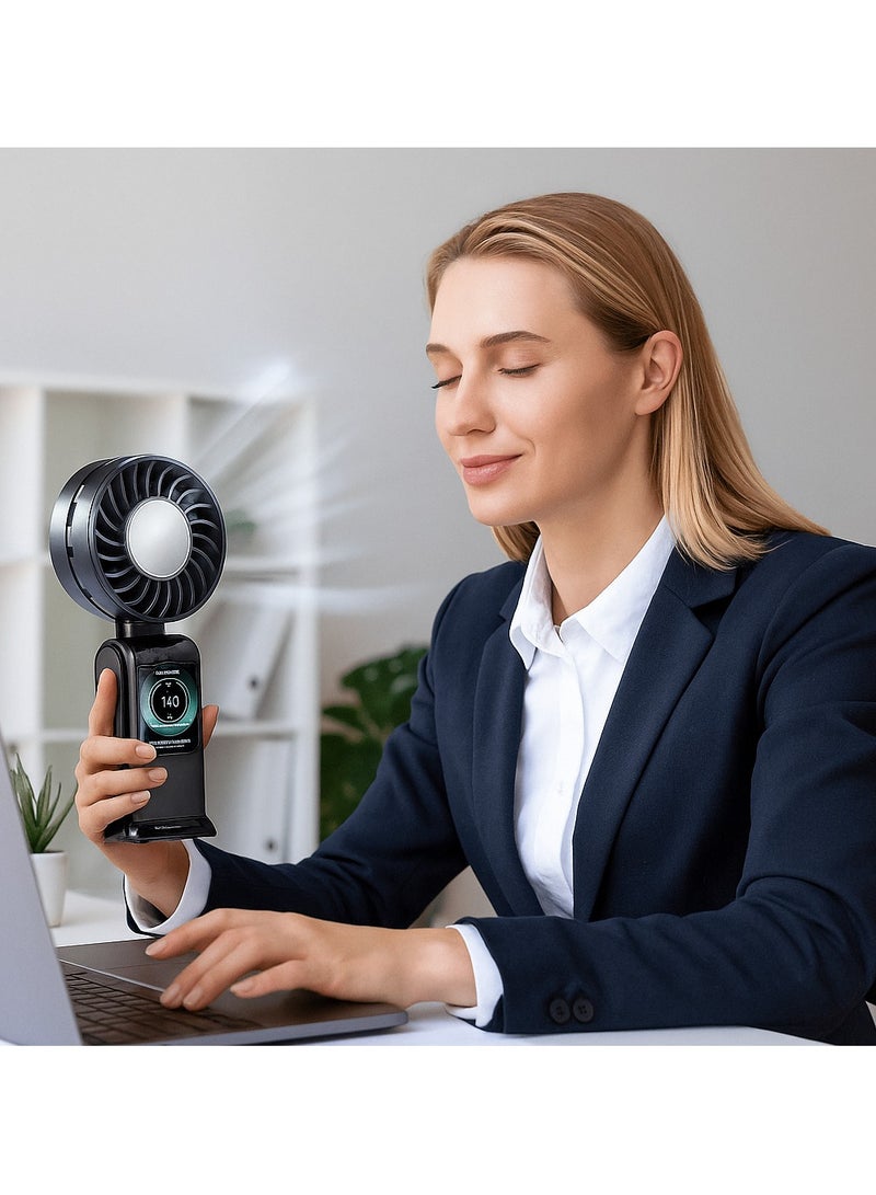 Y&D Ice High-Speed Fan Handheld Fan Portable Rechargeable Folding Ice Cooling Small Fan  - Image 4