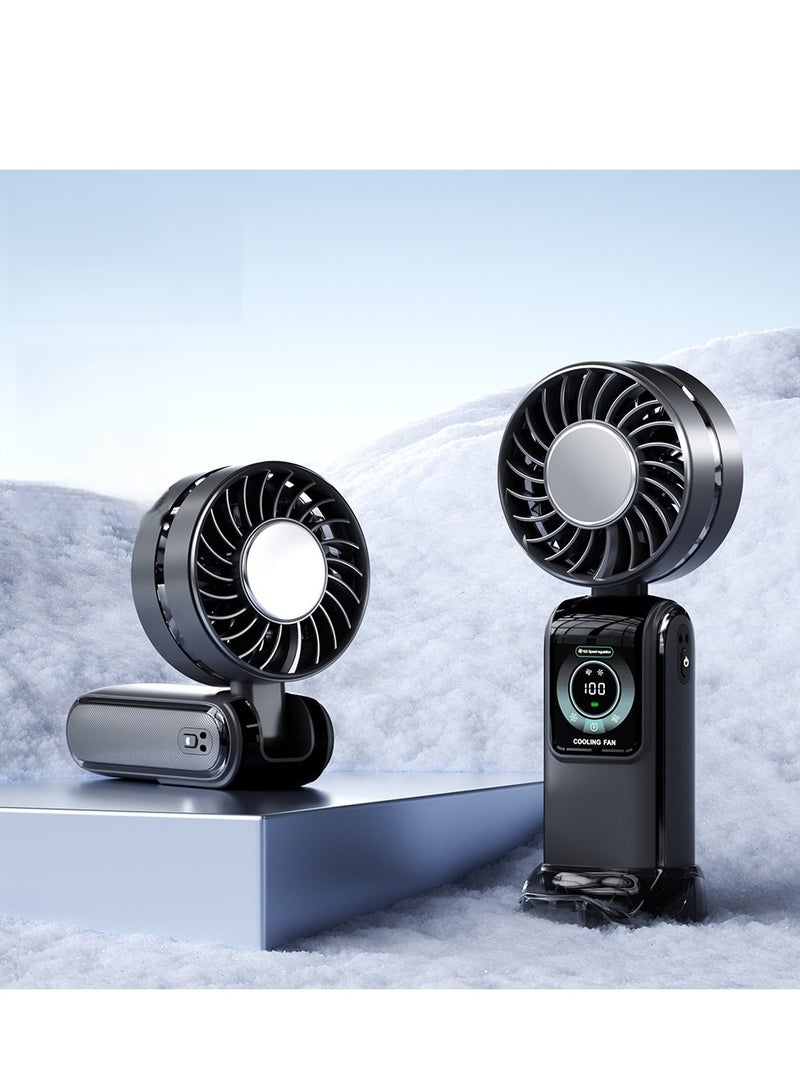 Y&D Ice High-Speed Fan Handheld Fan Portable Rechargeable Folding Ice Cooling Small Fan  - Image 1