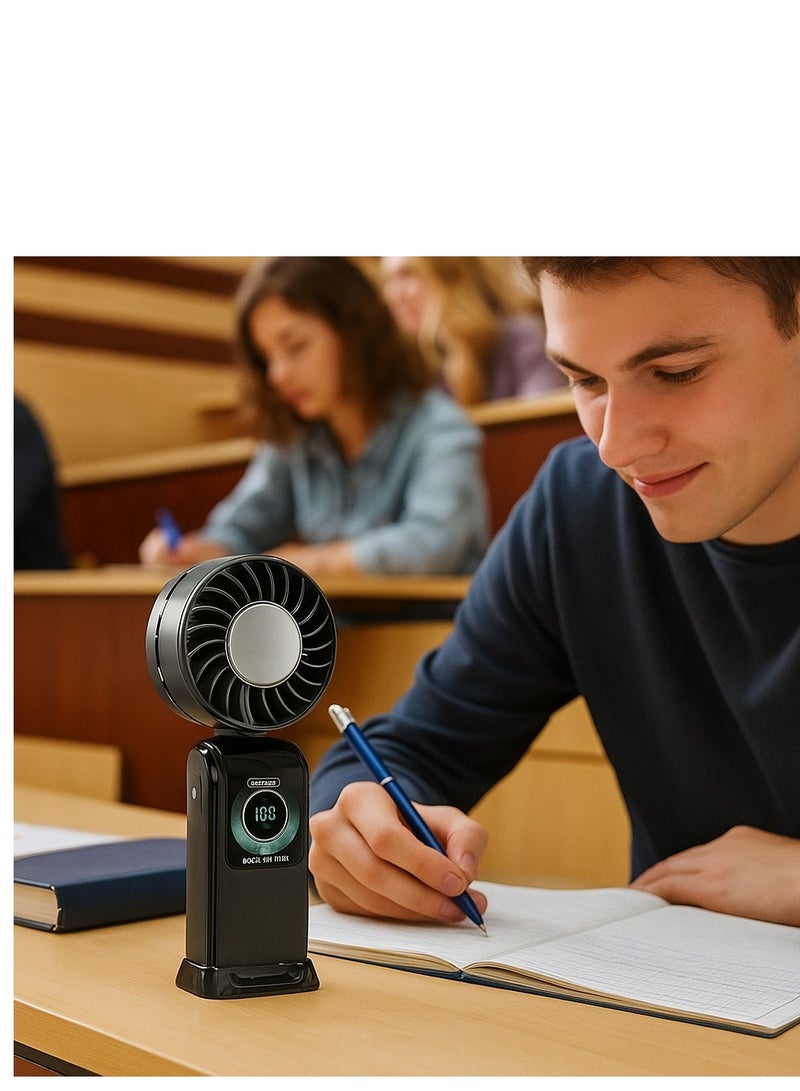 Y&D Ice High-Speed Fan Handheld Fan Portable Rechargeable Folding Ice Cooling Small Fan  - Image 2