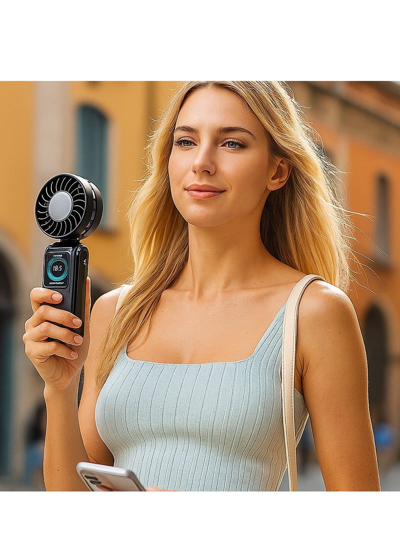 Y&D Ice High-Speed Fan Handheld Fan Portable Rechargeable Folding Ice Cooling Small Fan  - Image 3