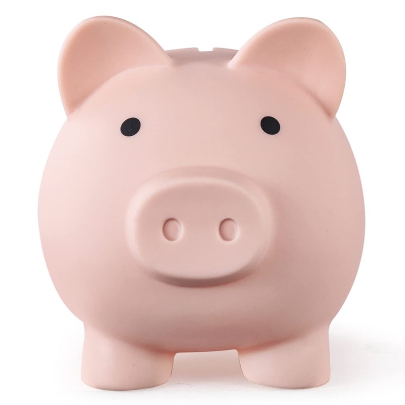PJDRLLC Large Piggy Bank Unbreakable Plastic Money Bank Coin Bank for Girls and Boys Large Size Piggy Banks Practical Gifts for Birthday Easter Christmas Flesh Color - Image 2
