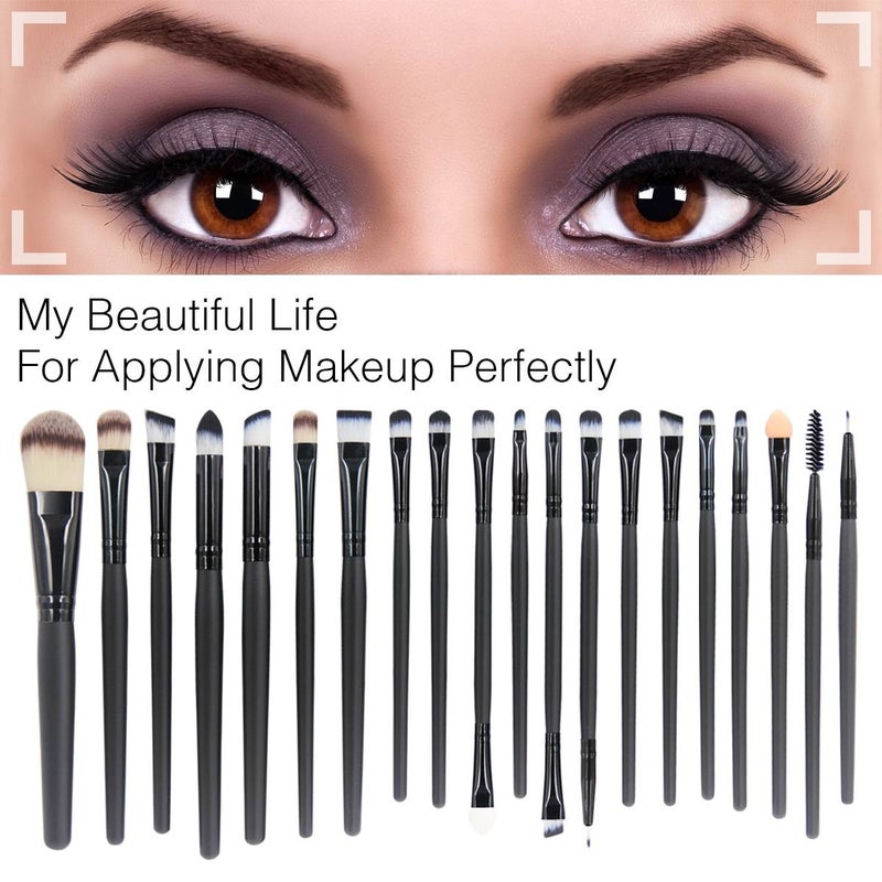 EmaxDesign 20 Pieces Makeup Brush Set Professional Face Eye Shadow Eyeliner Foundation Blush Lip Makeup Brushes Powder Liquid Cream Cosmetics Blending Brush Tool - Image 4