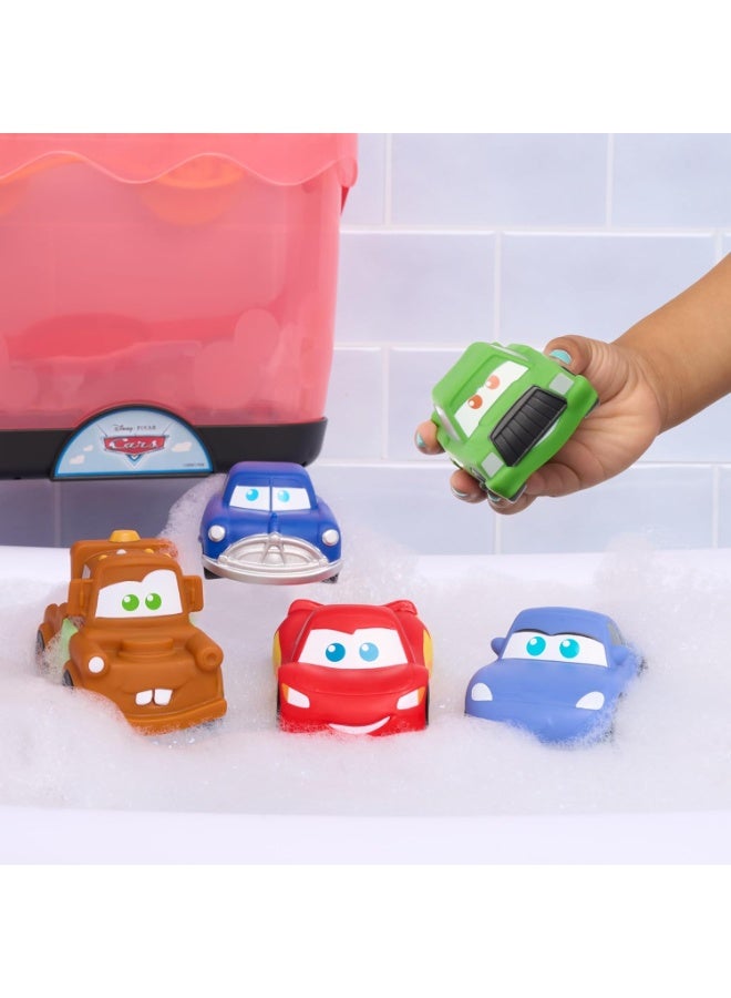 ديزني طقم حوض استحمام Disney Pixar Cars من Just Play مكون من 6 قطع، 5 ألعاب استحمام مع سلة تخزين، لايتنينغ ماكوين وماتر والأصدقاء، 3 سنوات فأكثر - Image 2