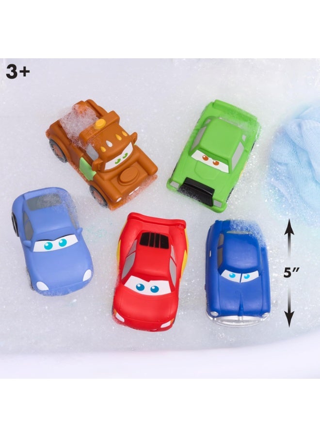 ديزني طقم حوض استحمام Disney Pixar Cars من Just Play مكون من 6 قطع، 5 ألعاب استحمام مع سلة تخزين، لايتنينغ ماكوين وماتر والأصدقاء، 3 سنوات فأكثر - Image 5