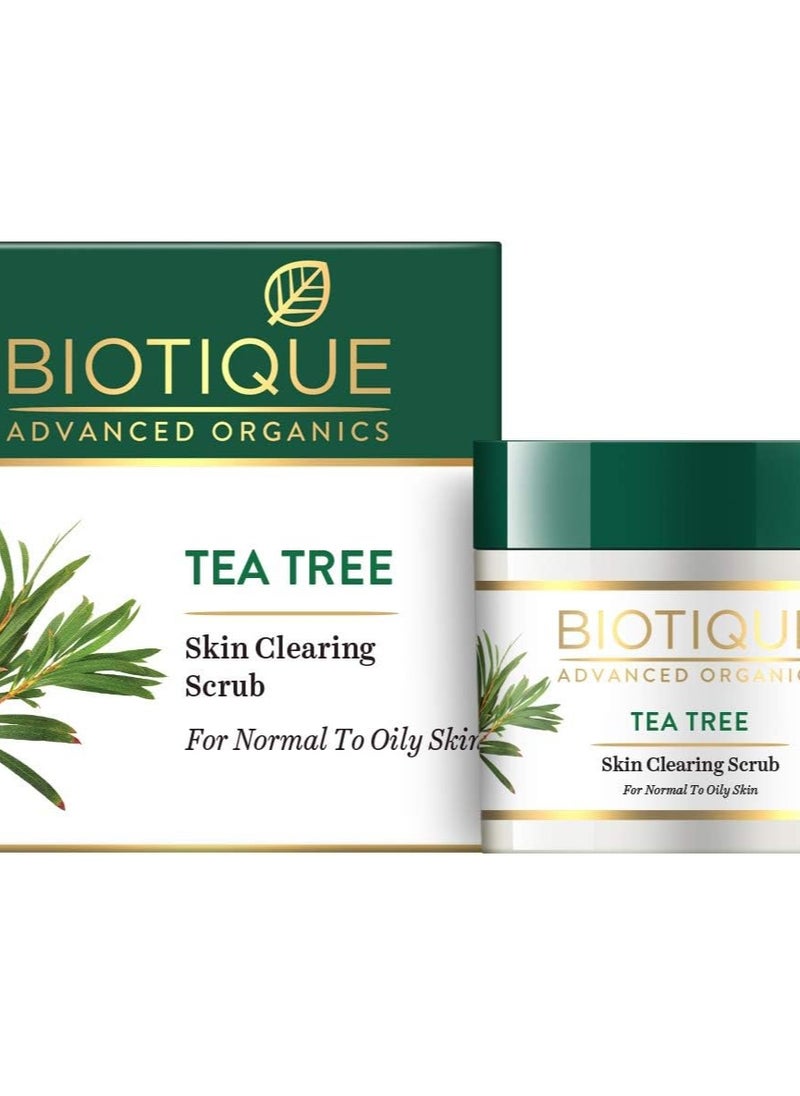 Biotique Biotique Tea Tree Skin Clearing Face Scrub for Normal to Oily Skin, 50g  - Image 1