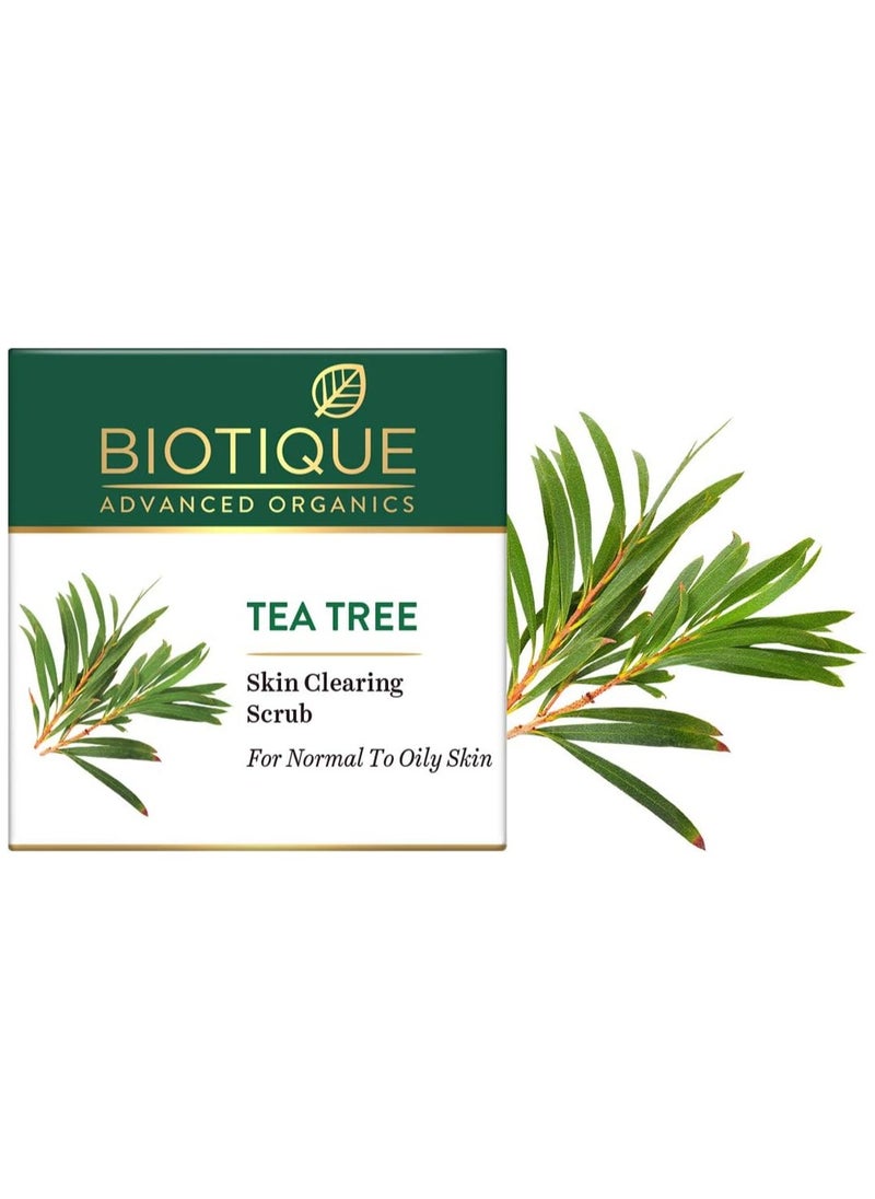 Biotique Biotique Tea Tree Skin Clearing Face Scrub for Normal to Oily Skin, 50g  - Image 2