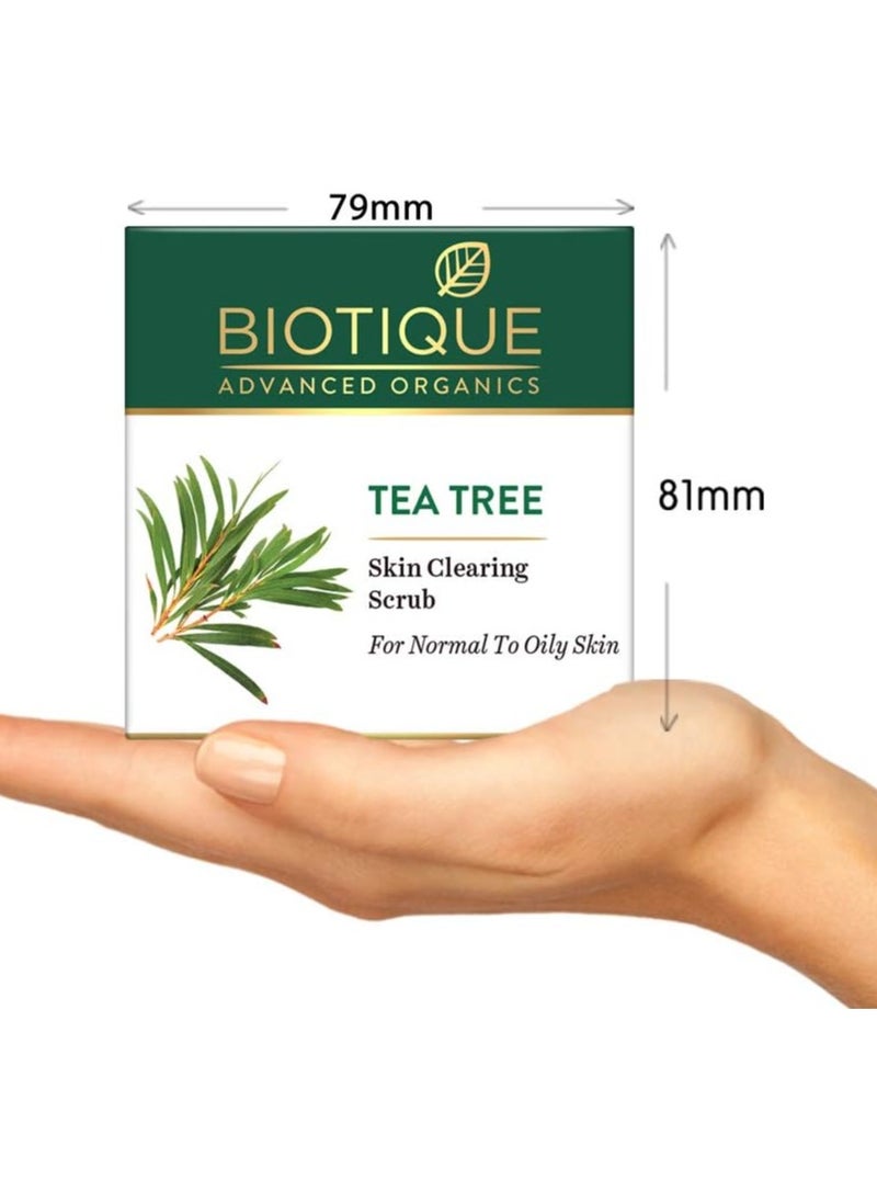 Biotique Biotique Tea Tree Skin Clearing Face Scrub for Normal to Oily Skin, 50g  - Image 3