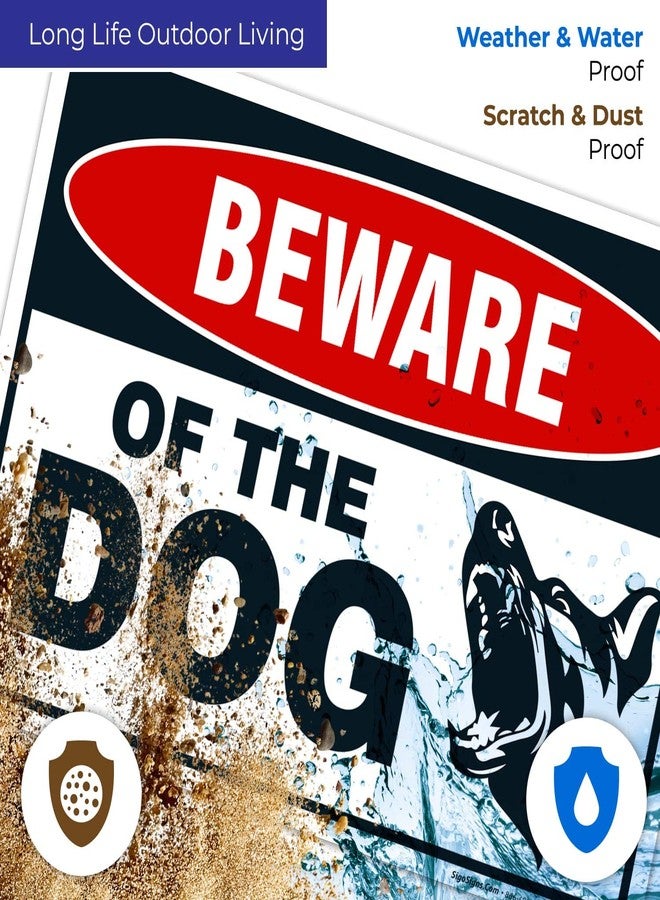 سيجو ساينس لافتة تحذيرية من الكلب، مقاس 10 × 7 بوصات، مصنوعة من الألومنيوم المقاوم للصدأ بسماكة 0.040 بوصة، مقاومة للبهتان، صنع في الولايات المتحدة الأمريكية - Image 5