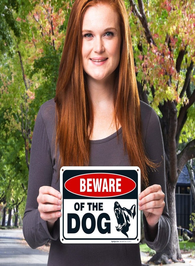 سيجو ساينس لافتة تحذيرية من الكلب، مقاس 10 × 7 بوصات، مصنوعة من الألومنيوم المقاوم للصدأ بسماكة 0.040 بوصة، مقاومة للبهتان، صنع في الولايات المتحدة الأمريكية - Image 2