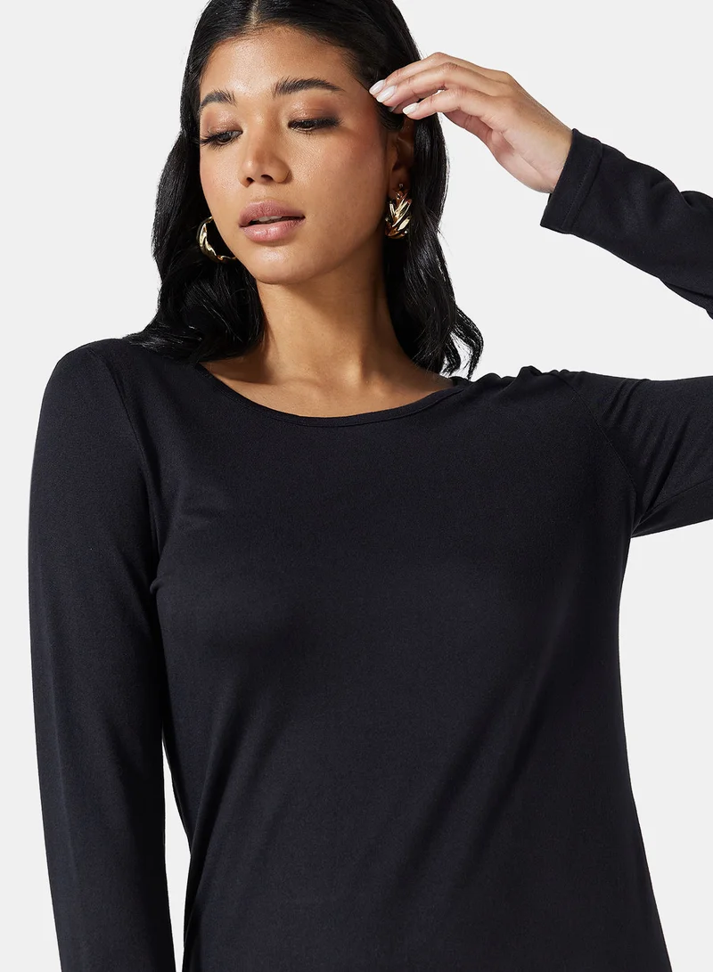 فيرو مودا Basic Long Sleeve Mini Dress