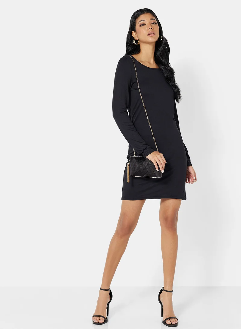 فيرو مودا Basic Long Sleeve Mini Dress