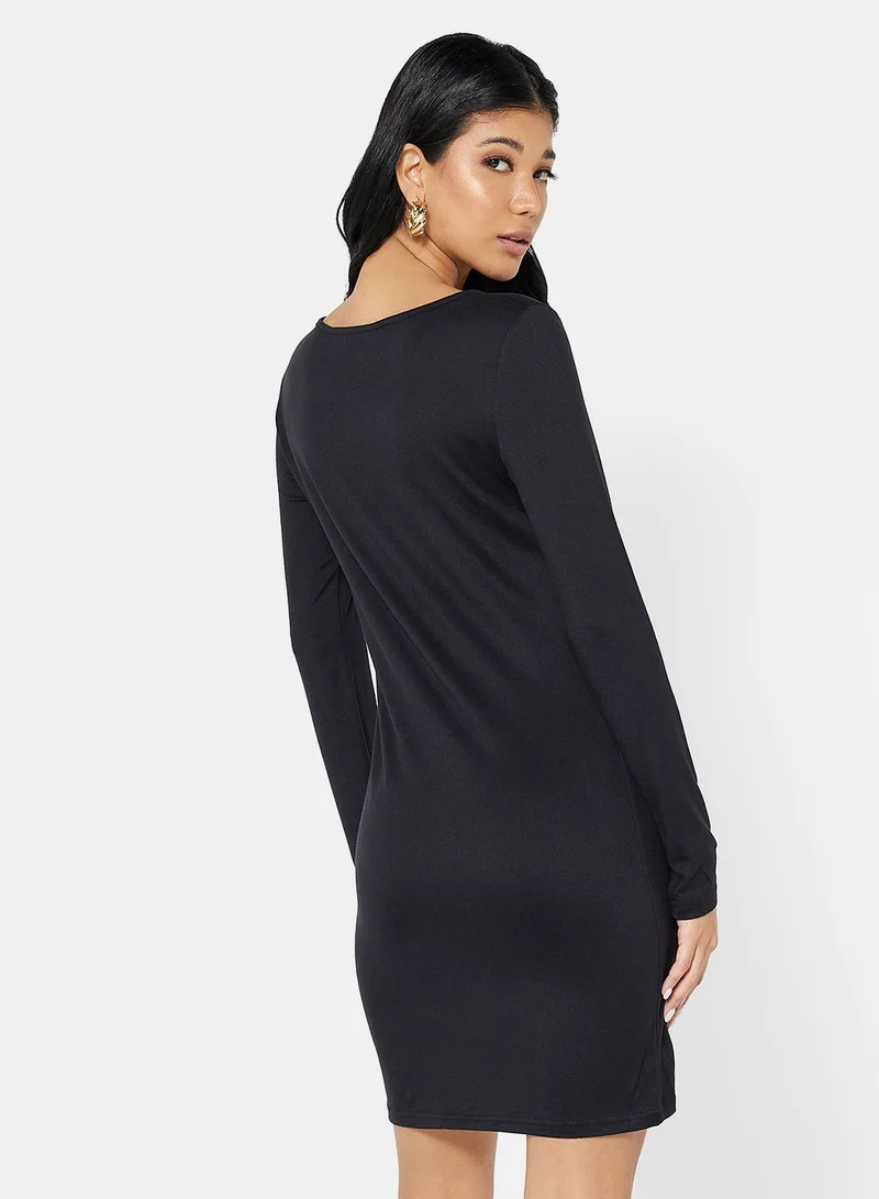 فيرو مودا Basic Long Sleeve Mini Dress