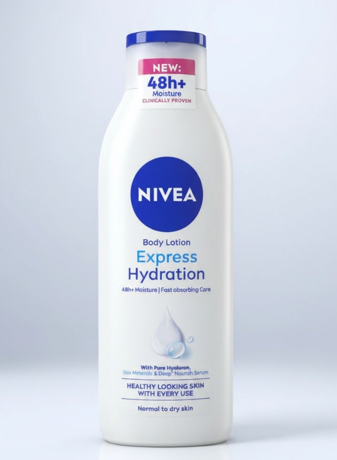 Nivea Body Lotion Express Hydration 48 h Moisturize 250 ml Fast Absorbing Deep Moisture Soft Skin Care