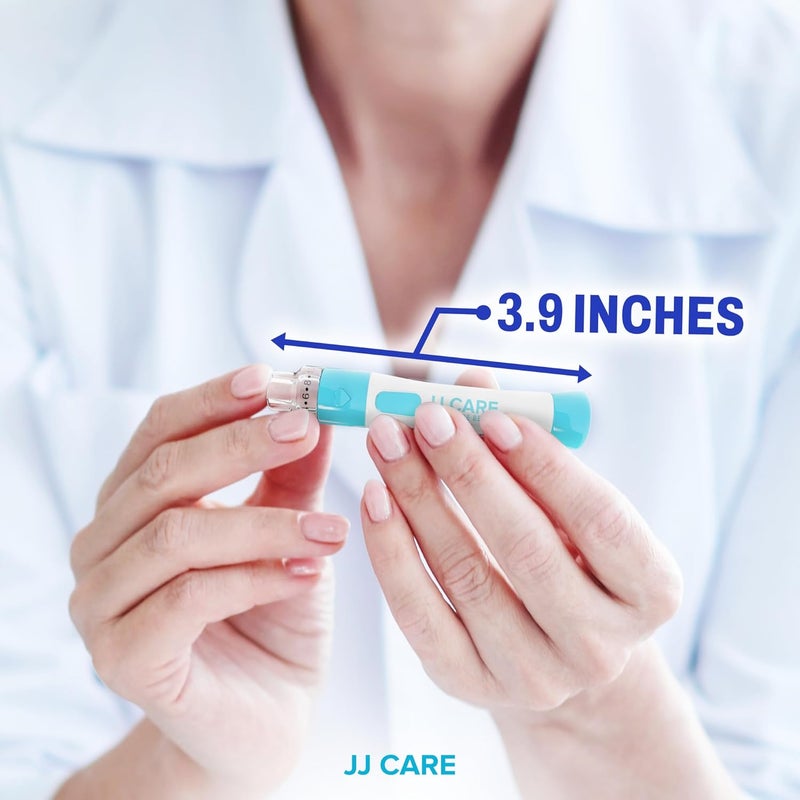 JJ CARE جهاز ثقب JJ CARE مع 10 إعدادات عمق قابلة للتعديل لجهاز ثقب اختبار السكري مع زر طرد جهاز ثقب السكري لتقليل الألم أثناء اختبار سكر الدم - Image 4