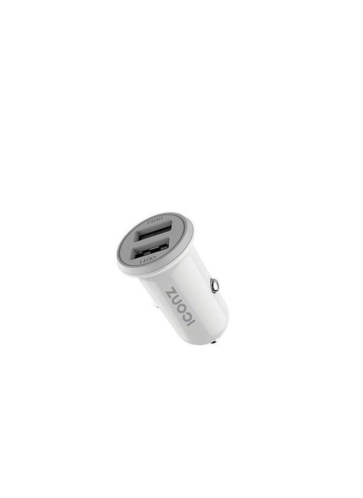 Iconz Iconz DUAL OUTPUT  CAR CHARGER WHITE 