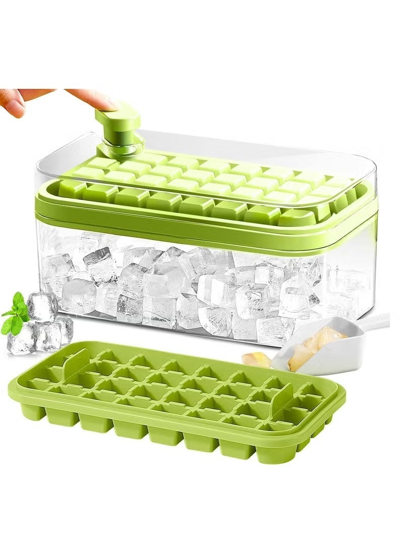 Ice cube trays with lid and bin, 64-piece set - Image 1