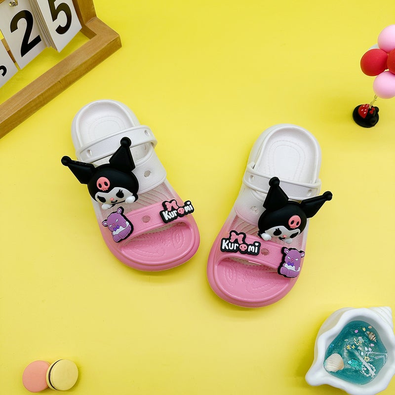 New Explosions Cartoon Big Head Kulomi Parent-Child Slippers Fashionable Flat Sole Boys And Girls Non-Slip Soft Sole Sandals - Image 4
