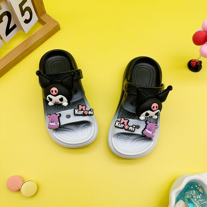 New Explosions Cartoon Big Head Kulomi Parent-Child Slippers Fashionable Flat Sole Boys And Girls Non-Slip Soft Sole Sandals - Image 1