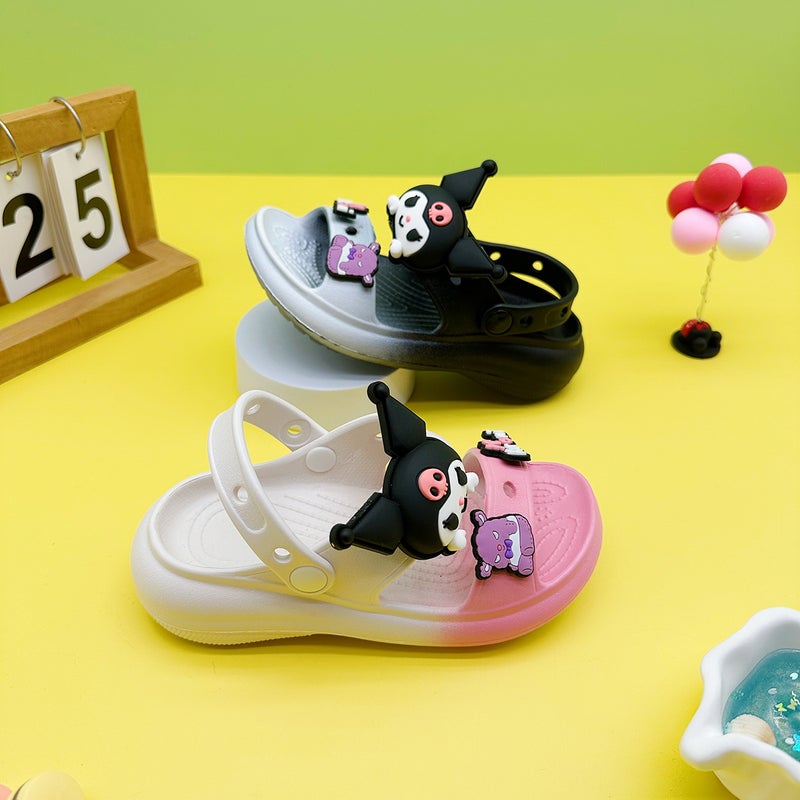 New Explosions Cartoon Big Head Kulomi Parent-Child Slippers Fashionable Flat Sole Boys And Girls Non-Slip Soft Sole Sandals - Image 5