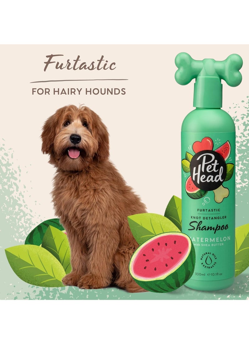 PET HEAD Dog Shampoo 300ml Furtastic Watermelon Scent Knot Detangler Best Dog Shampoo for Smelly Dogs Care for Long Tangly Curls and Coats Professional Grooming Vegan Gentle Formula for Puppies  - Image 5