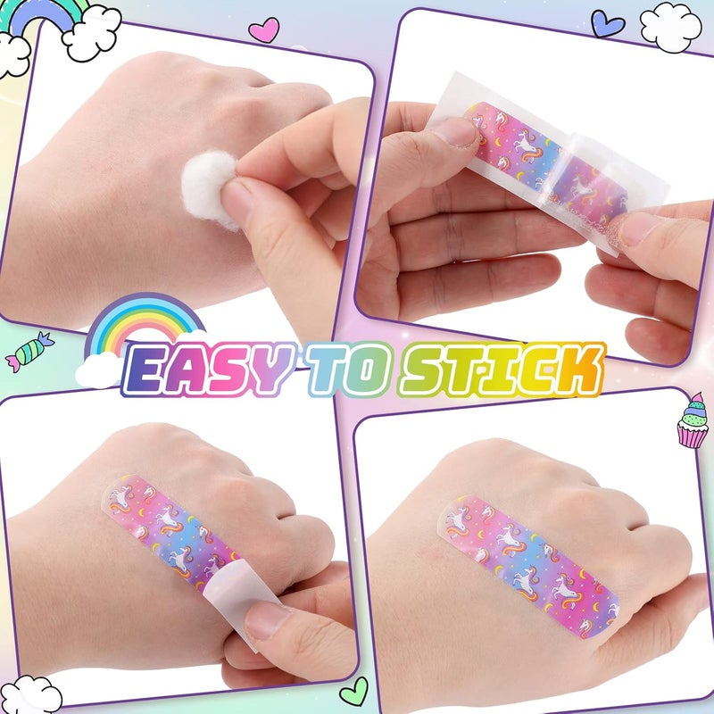 Panelee 120 Pcs Kids Bandages Bulk Cute Cartoon Flexible Waterproof Breathable Bandages Strip Protect Cuts and Scrapes for Girls Boys Children ToddlersFresh Style - Image 4